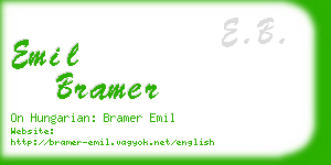 emil bramer business card